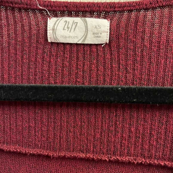 Maurice’s Burgundy Wrap Sweater Xsmall - Picture 3 of 6